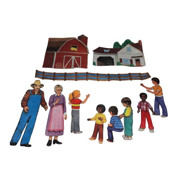 Unfinished Fabric Quiet Flannel Board Activity Book Animal Habitats Farm 125+ - Picture 10 of 12